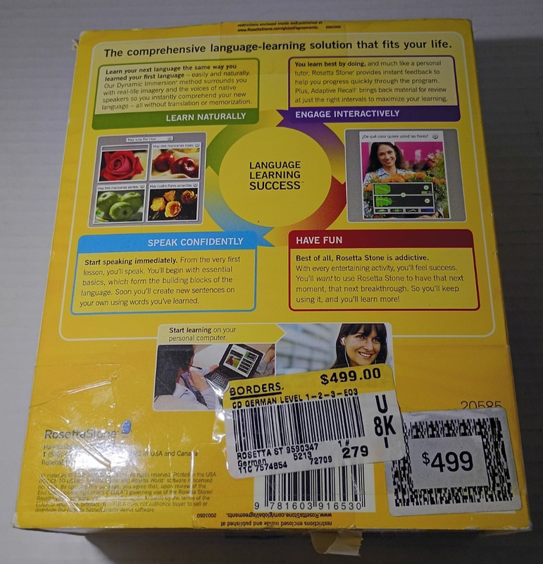 Rosetta Stone German Level 1 2 & 3 with Activation Code Used VG No Headset gallery