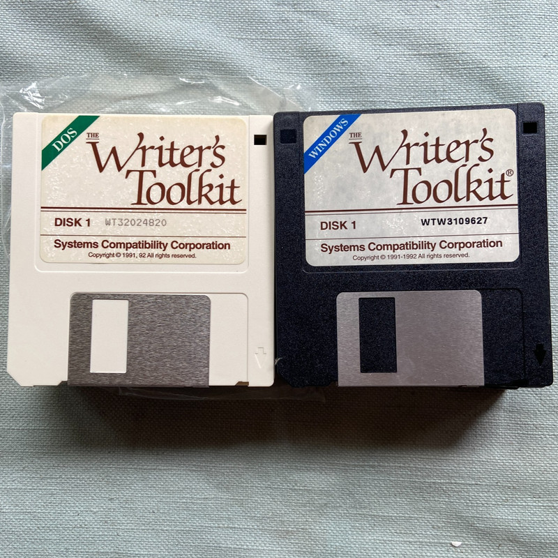 Vintage Software Lot 3.5” Writers Toolkit DOS 1992 Windows Systems Compatibility