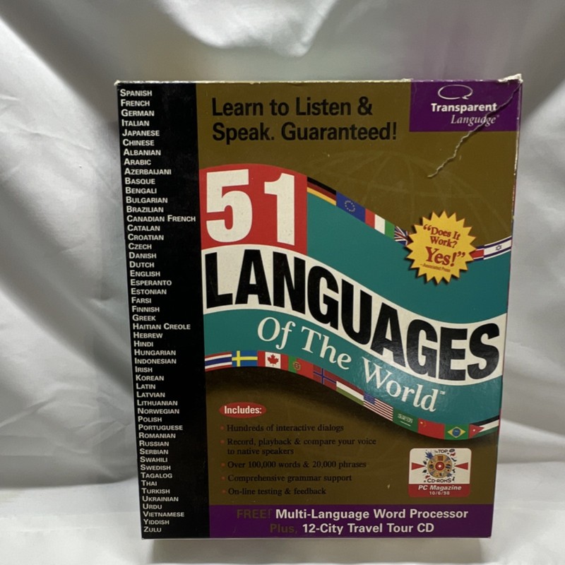 Transparent Language 51 Languages Of The World CD-ROM for Windows