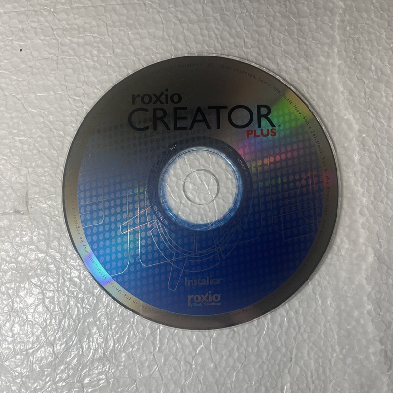 Roxio Creator Plus Sonic Solutions 2005 Dell Reinstall CD Media Software WG788