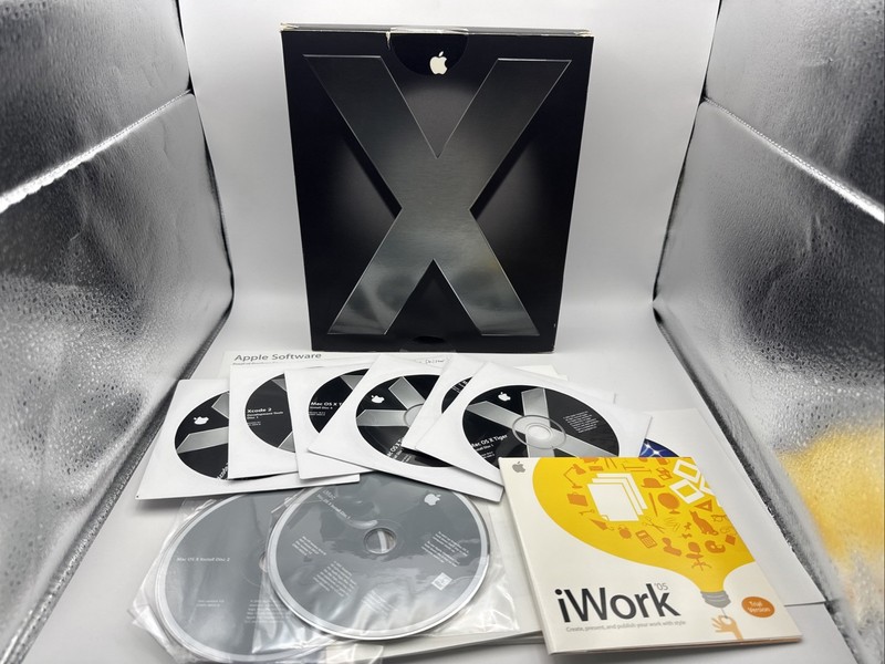 Boxed Apple Mac OS X 10.4.3 Tiger MA190Z/A Big Box Complete