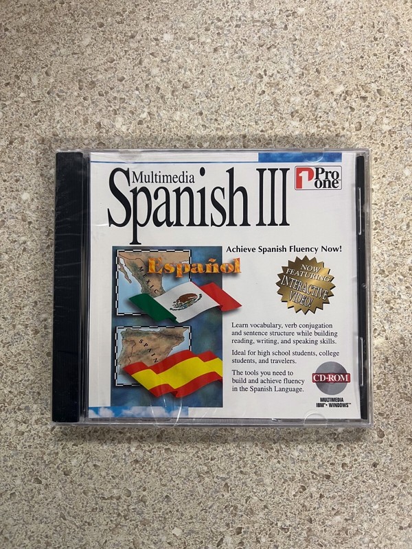 Multimedia Spanish III Achieve Spanish Fluency Now! Pro One PC CD Rom New Sealed
