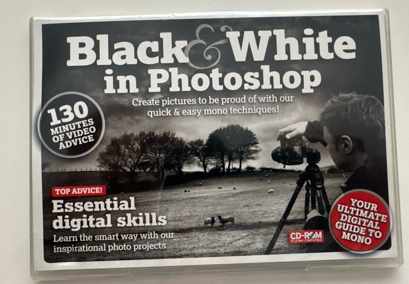 Black & White In Photoshop - 130 Minutes Of CD Video - Free Shipping
