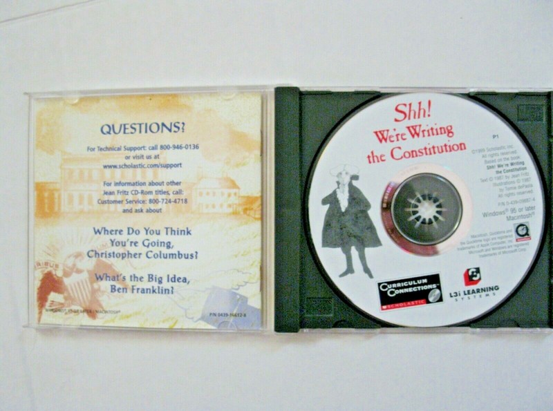 Shh! We're Writing The Constitution PC or MAC CD-ROM Jean Fritz gallery