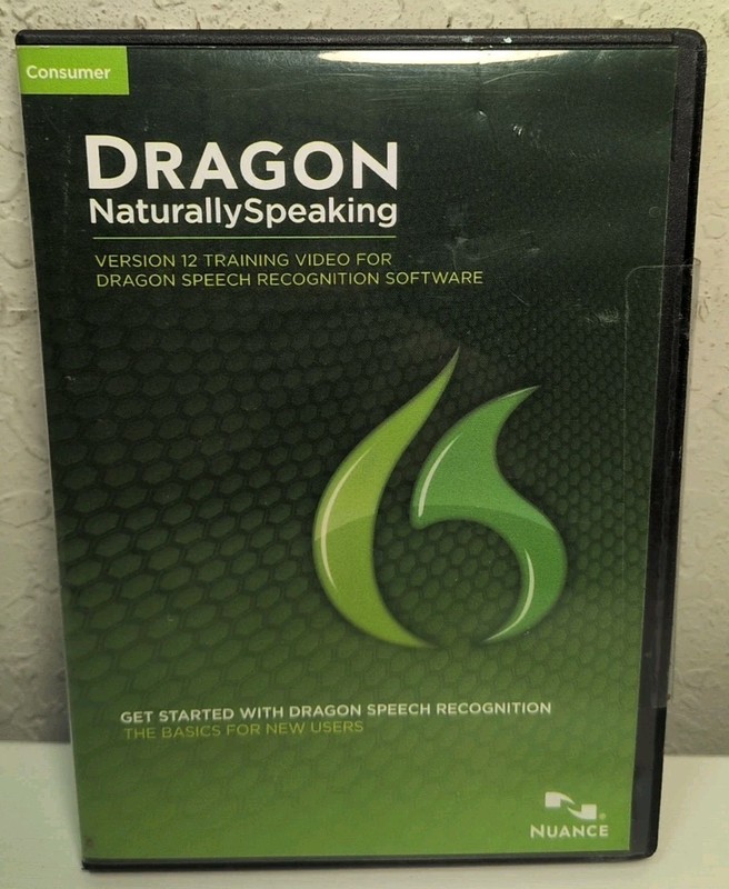 Nuance Dragon Naturally Speaking Version 12 Training Dragon Speech CD ROM NEW