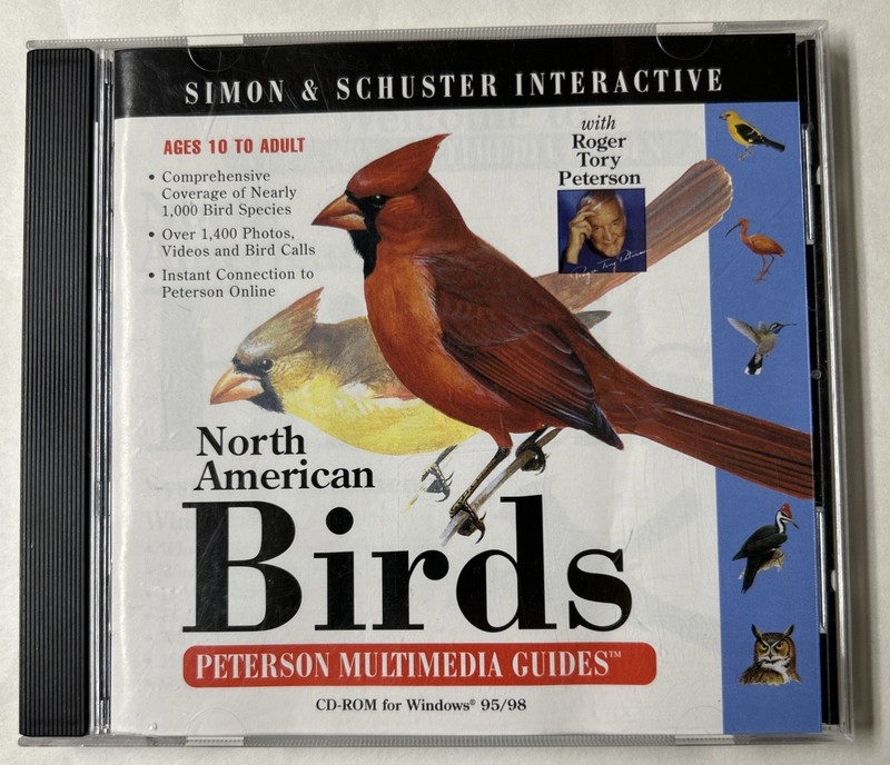 Simon & Schuster CD North American Birds w/ Roger Tory Peterson Win 95 & 98