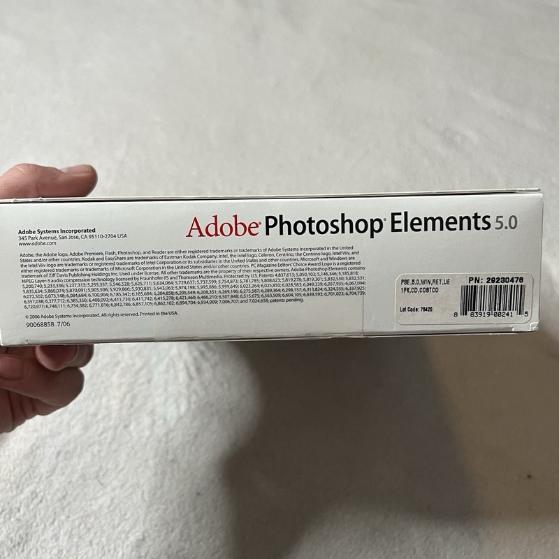 Adobe Photoshop Elements 5.0 PC Software & Manual w/Inserts & Serial Numbers gallery