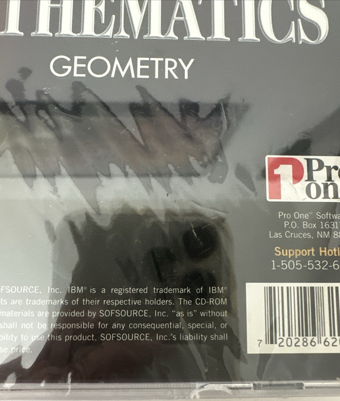MATHEMATICS GEOMETRY Pro One PLATINUM EDITION CD-ROM SOFTWARE NEW gallery