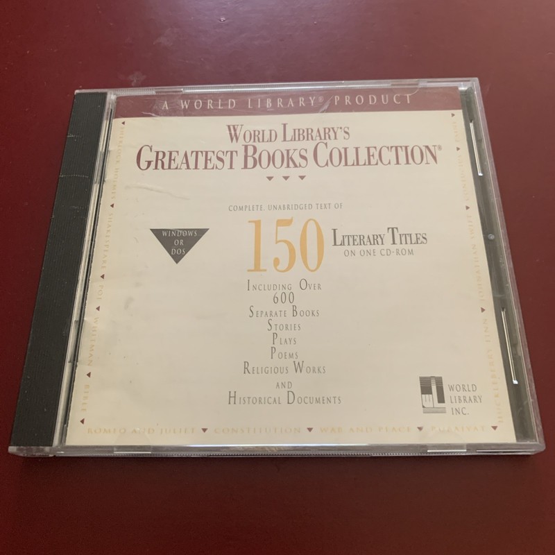 World Library’s Greatest Books Collection (1993) – CD-ROM! 150 Titles!
