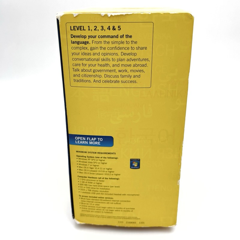 Rosetta Stone Italiano Levels 1–5 Version 4 NEW Factory Sealed gallery