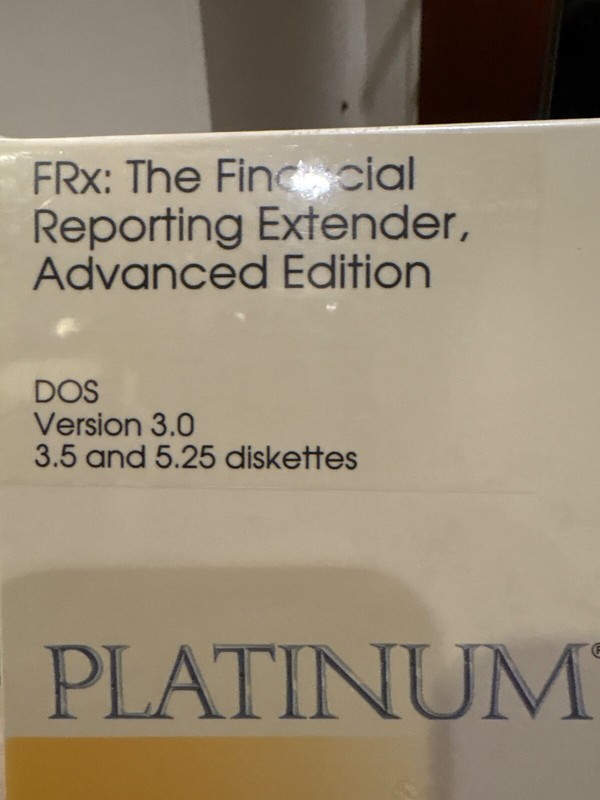 BRAND NEW IN SHRINK WRAP FRx FINANCIAL REPORTING EXTENDER ADV FOR PLATINUM ERP gallery
