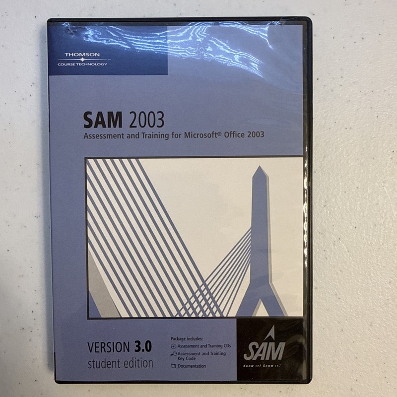 SAM 2003 Assessment & Training Version 3.0 Student edition (PC CD-ROM) w/Key VG