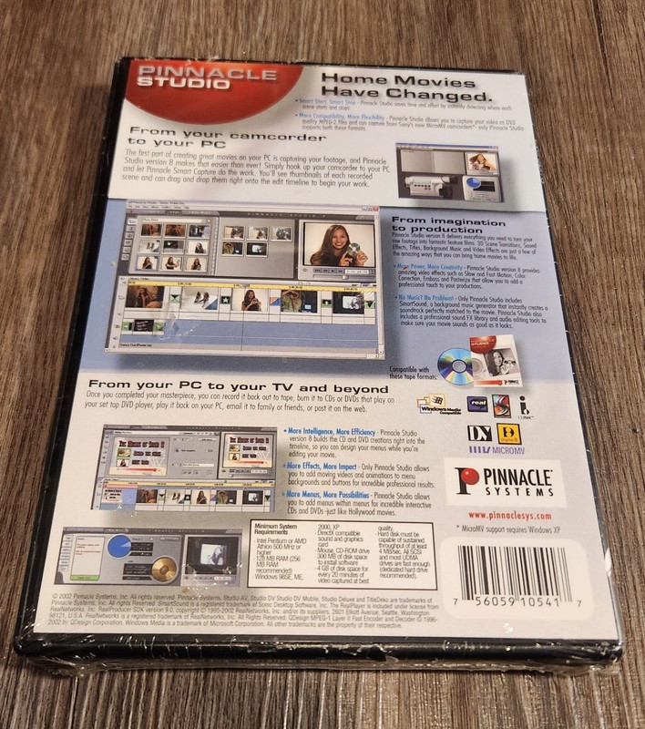 Pinnacle Studio Version 8 Professional Movie Making System New Sealed gallery