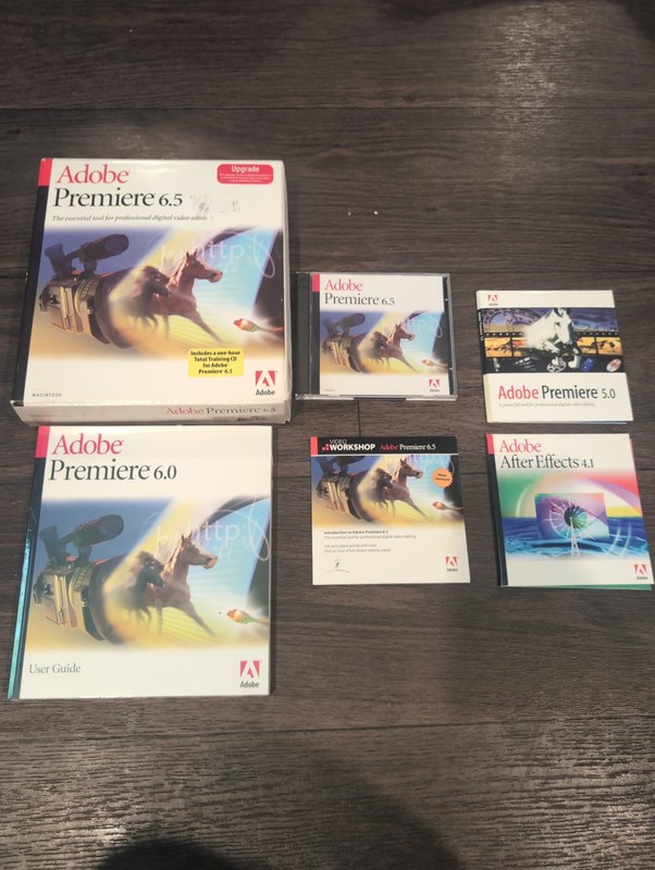 Adobe Premiere 6.5 & 5.0 w/ Serial, User Guide, Video Workshop, After Effects,