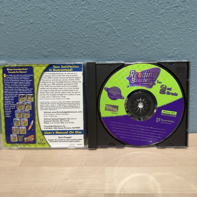 Reading Blaster For 2nd Grade MAC PC-CD Learning Games Ages 6-8 Discover Excel gallery