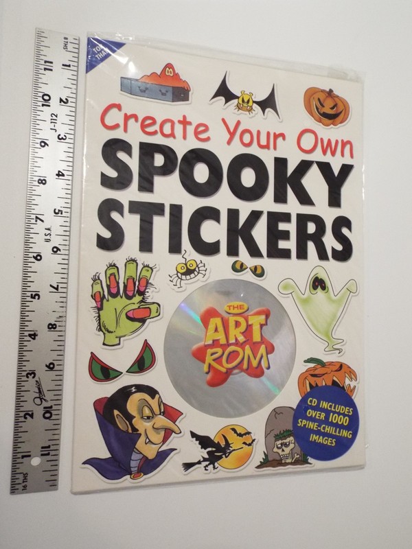 Art ROM-CREATE YOUR OWN SPOOKY MONSTER STICKERS 2003 CD For Windows/Mac-READ***