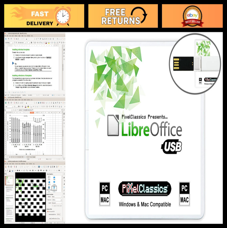 Office Suite 2026 on USB | Compatible with Microsoft Word, Excel, PowerPoint | L
