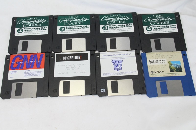 Floppy Disc 3" Lot of 70 Golf Games AOL Windows Program MS-DOS Card Game Diet gallery
