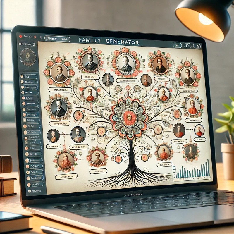 Family Tree Generator Creator Software – Genealogy USB Maker Worldwide Postage