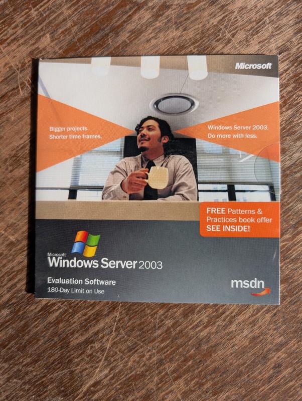 Microsoft Windows Server 2003 – Unopened Evaluation Software CD