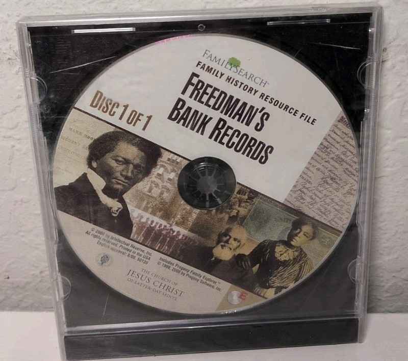 Family Search Family Resource File Freedman’s Bank Records Disc 1 CD NEW B319