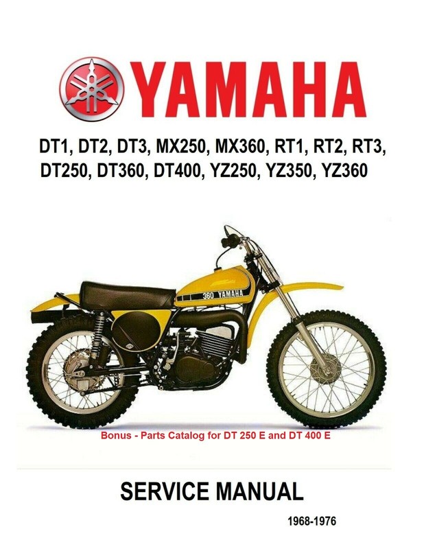 YAMAHA MX250 MX360 DT1 DT2 DT3 RT1 RT2 RT3 DT250 DT400 SERVICE REPAIR MANUAL CD
