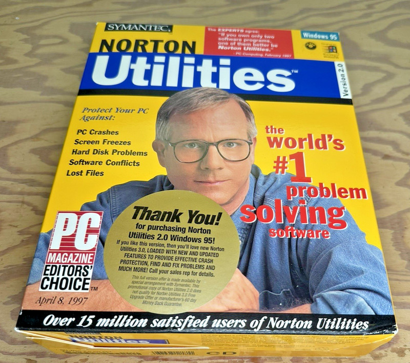 Brand New Norton Utilities Windows 95 v. 2.0 on CD 1997 Vintage Computing NIB
