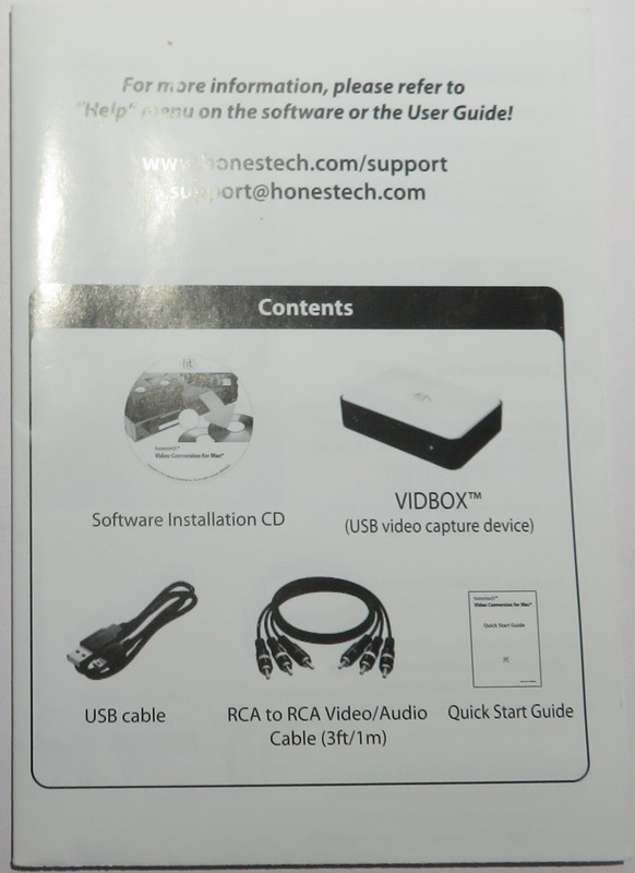 Honestech Vidbox for Mac Analog to Digital Video Conversion - IOB w/ Software gallery