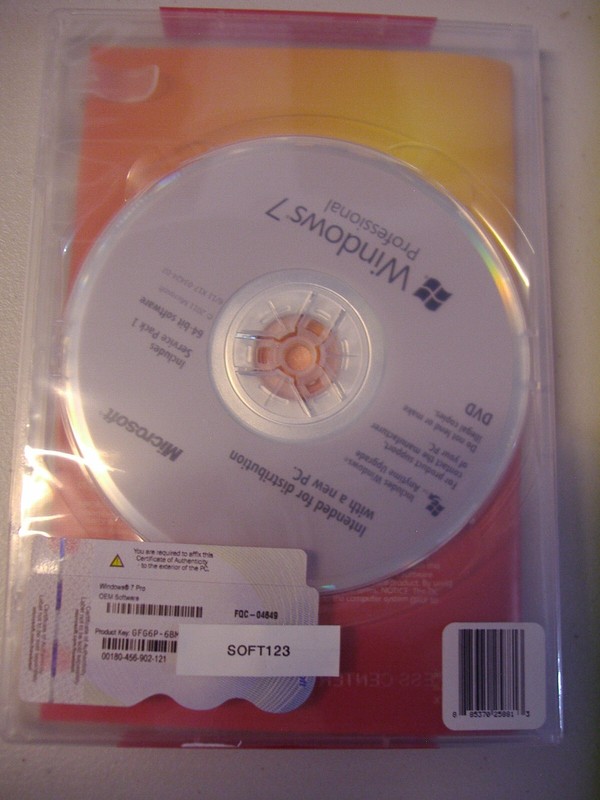 Microsoft Windows 7 Professional 64 bit x64 Full English DVD MS WIN=NEW SEALED= gallery
