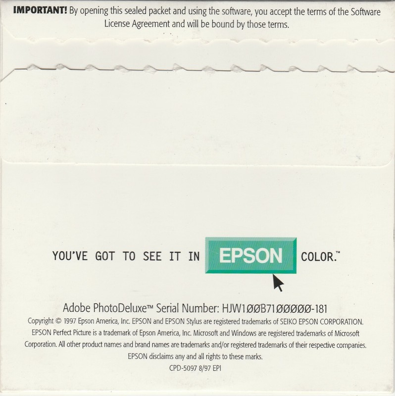 Epson Perfect Picture Stylus Color 600 by Epson ~ Win & Mac ~ 1997 ~ CD-ROM gallery