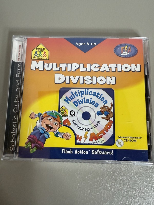 Vintage Flash Action Software “Multiplication Division” (PC/Mac CD-ROM 1999)