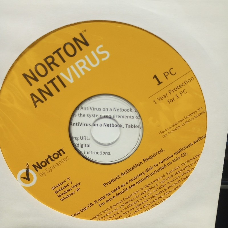 Norton AntiVirus For Windows 2012 CD 1 Year PC Protection 8 7 vista XP recovery gallery