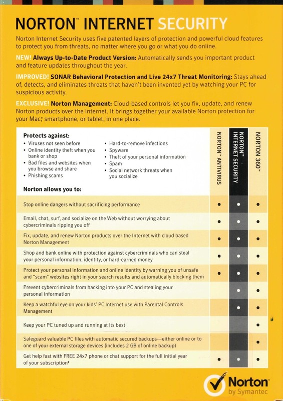 Norton Internet Security | 3 PC & 1 Year | Product Key Card | New / Old Stock gallery
