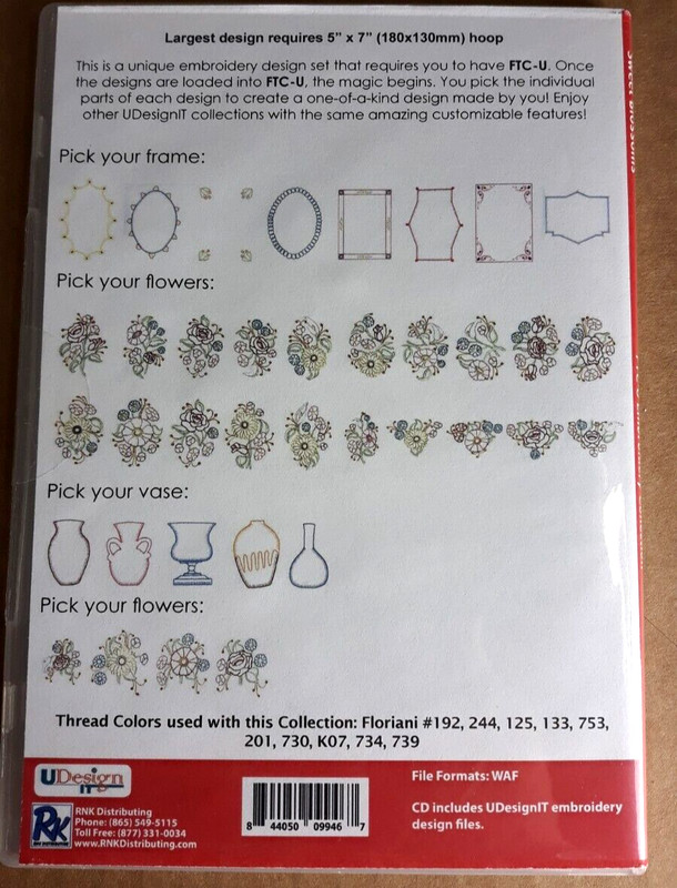 Floriani UDesign It Sweet Blossoms CD Embroidery Design Collection FTC-U SEALED gallery