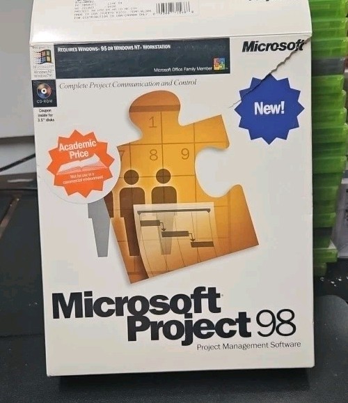 Microsoft Project 98 For PC. Open Box