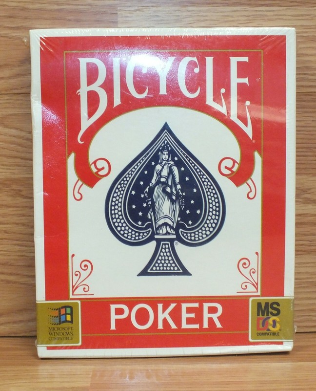 Vintage Bicycle Poker (Big Box Floppy Disc PC) Microsoft Windows Compatible *NEW