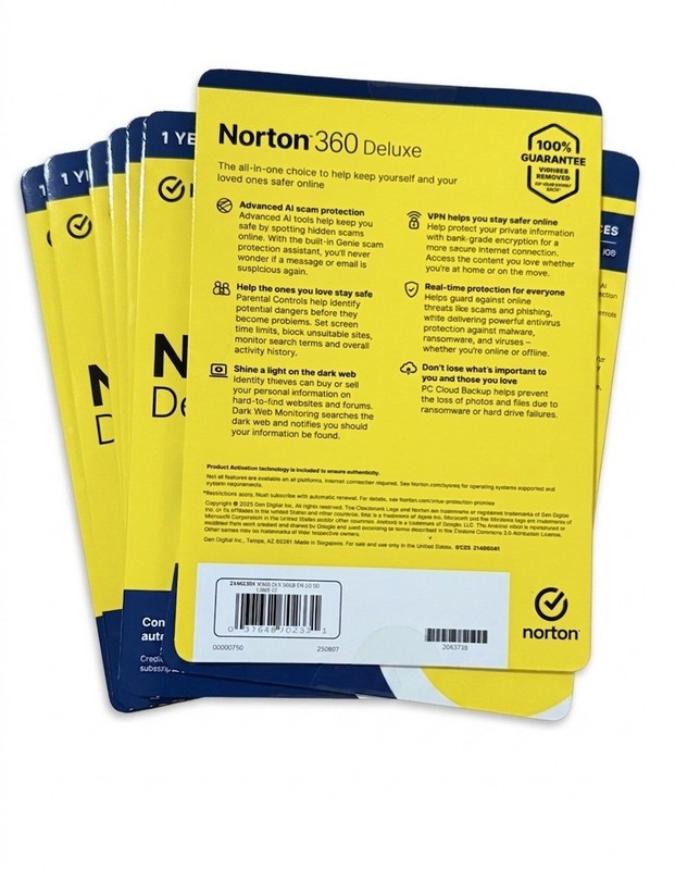 NORTON 360 DELUXE 2026 ANTIVIRUS INTERNET SECURITY 5 DEVICES 1 YEAR PREPAID VPN gallery