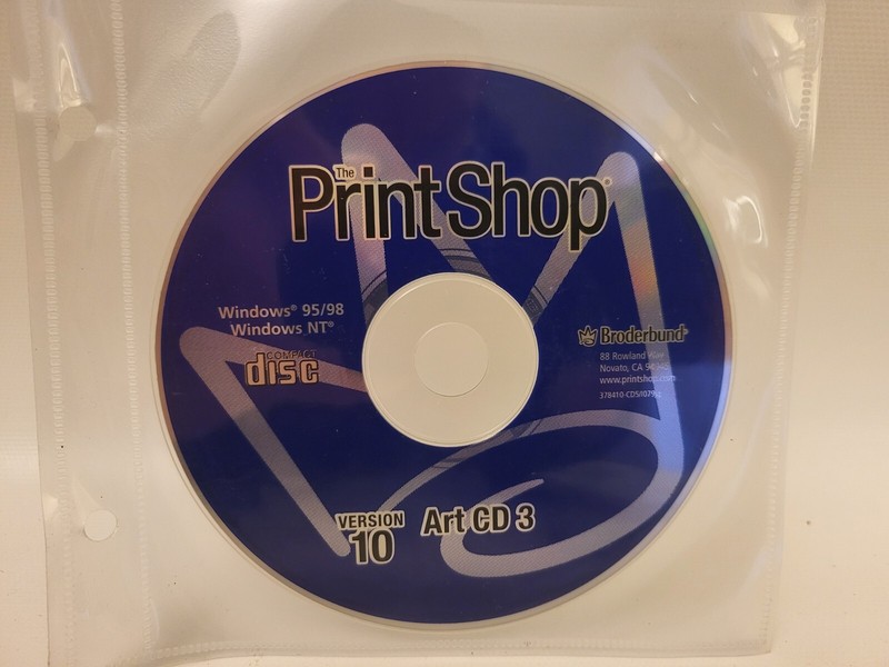Broderbund Print Shop / Deluxe 9 Disc CD Set for Windows 95 98 NT w/1-7 Art CD's gallery