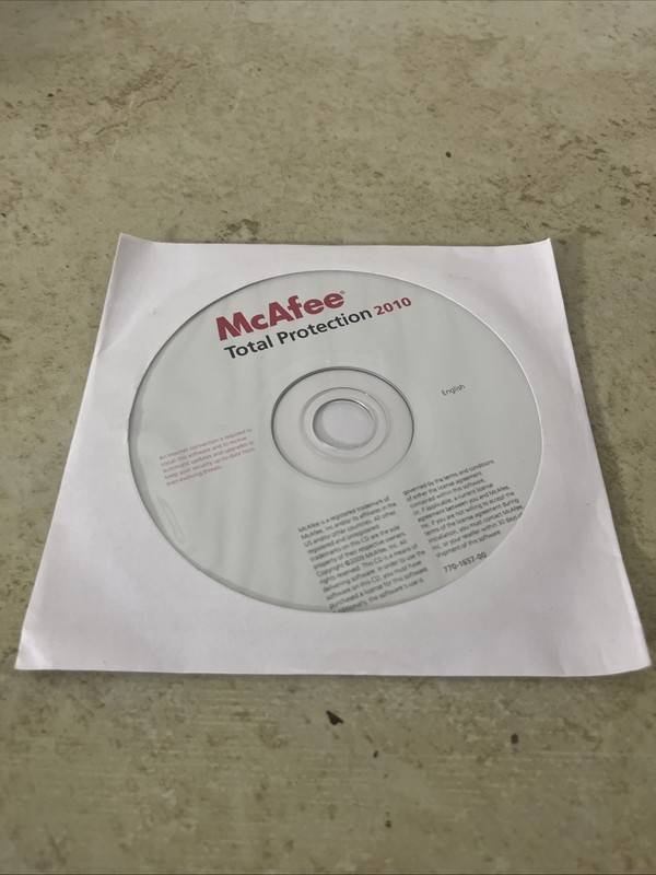 McAfee Total Protection 2010~ CD-ROM