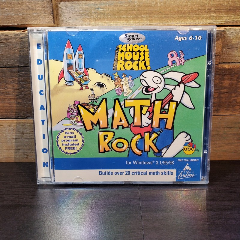 Vtg School House Rock Math Rock 1998 CD-ROM The Learning Company Age 6-10 Win