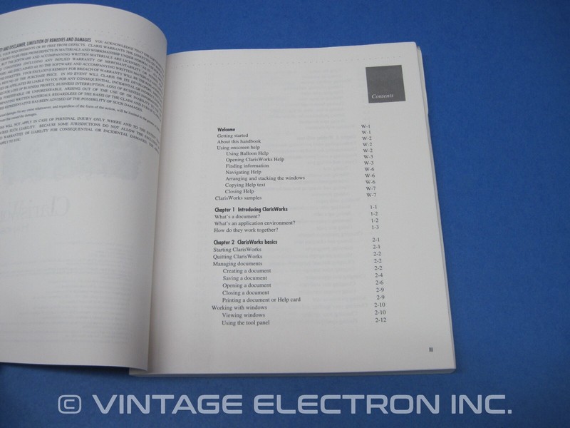 Vintage Apple Macintosh ClarisWorks HANDBOOK MANUAL - (manual only, NO software) gallery