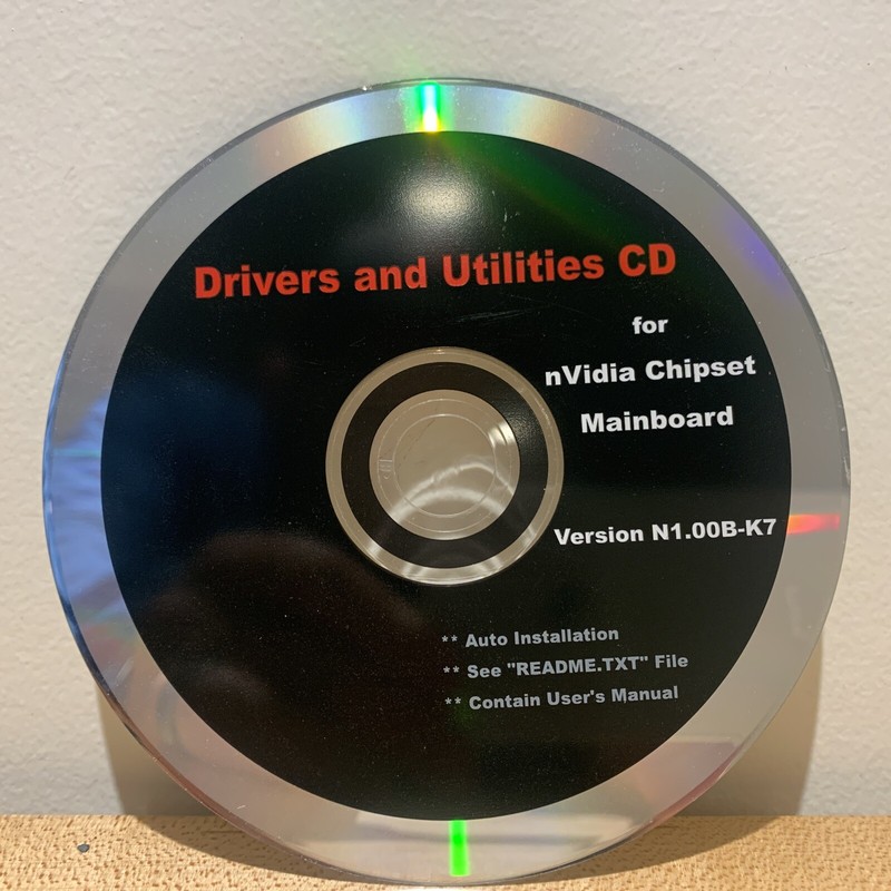 nVidia Drivers and Utilities CD for Chipset Mainboard N1.00B-K7