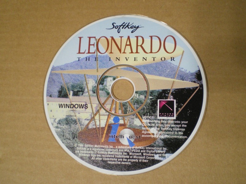 SoftKey CDROM “Leonardo the Inventor” for Windows Leonardo Da Vinci