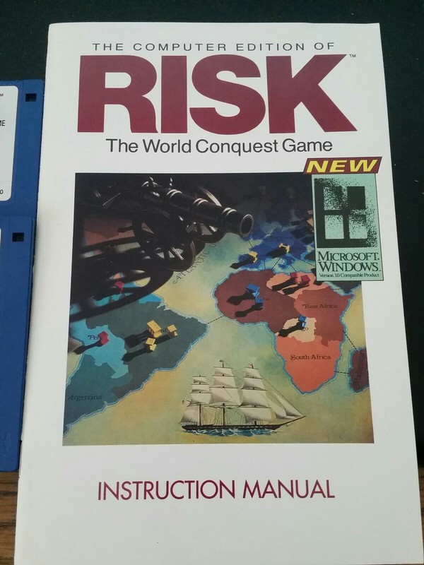 Risk IBM PC Game on (2) 3.5" disks with manual, no box, Classic, getting Rare gallery