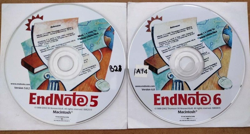 EndNote 5 and 6 for Macintosh by Thomson Install CDs