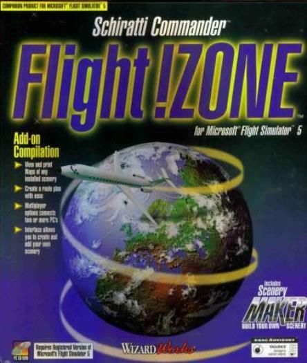 MS Flight Simulator 5 + Flight!Zone add-on PC CD pilot aircraft simulation game!