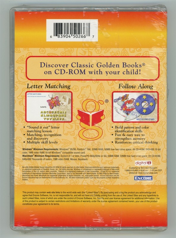 My Little Golden Mother Goose Interactive Storybook (Windows/Mac PC) SEALED gallery