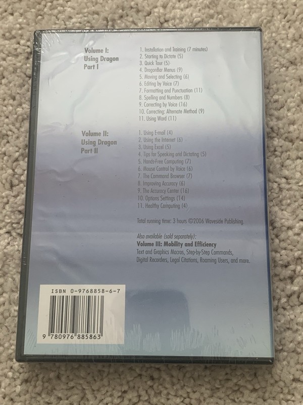 Dragon Naturally Speaking Version 9 Video Guide Volumes 1 & 2 Dan Newman CD-ROM gallery