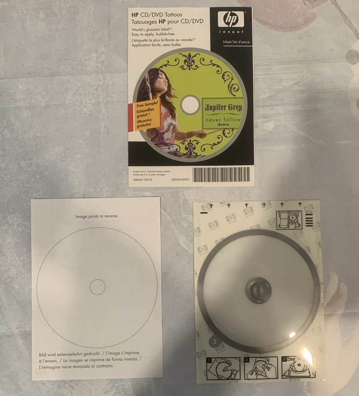 HP Invent Cd / Dvd Tattoos Jupiter Grey DEMO (CD & DVD, 2006)