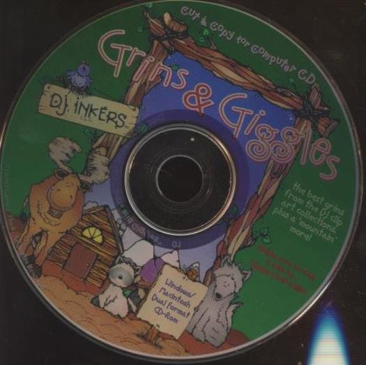 DJ Inkers: Grins & Giggles PC MAC CD-ROM clip art collection adorable characters